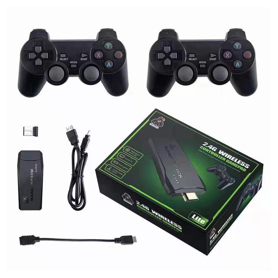 Retro Video Game Stick Console - 20000+ Games & 2 Wireless Controller 4K HDMI TV